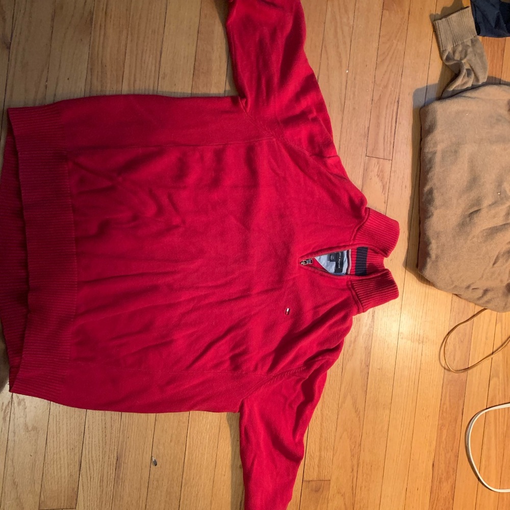 Red Tommy Hilfiger 1/4 zip
